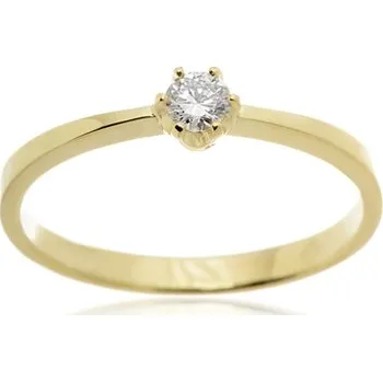 Prsten Zlatý zásnubní prsten s briliantem BP0095F + DÁREK ZDARMA