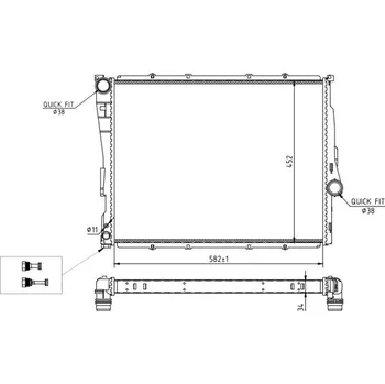 Chladič motoru Chladič, chlazení motoru HART 603 374
