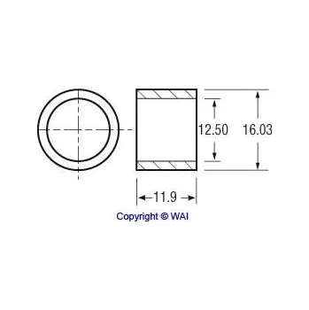 Startér Kluzné ložisko 12,58 x 16,03 x 11,90 mm