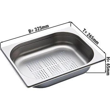 Nádobí G.Gastro GN nádoba perforovaná 1/2 - hloubka 65 mm