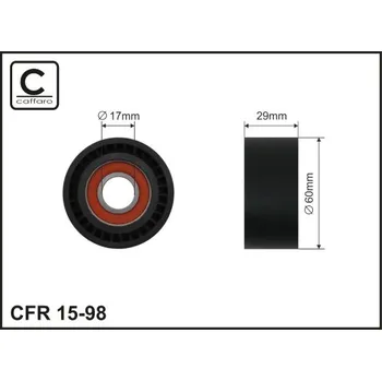 Napínací kladka, žebrovaný klínový řemen Caffaro 15-98