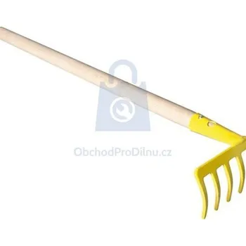 Hrábě Hrábě dětské, SPOKAR 8 zubů, dřevěná hůl 750 mm, balení 1 ks