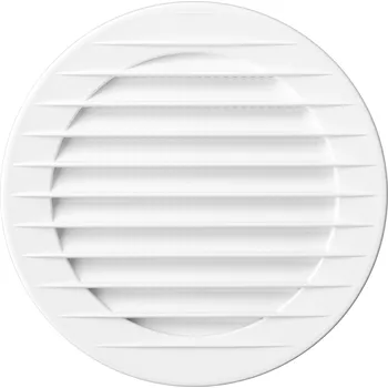 airRoxy AOZb 100 mm PVC větrací mřížka kruhová s přírubou a jemnou mřížkou, bílá