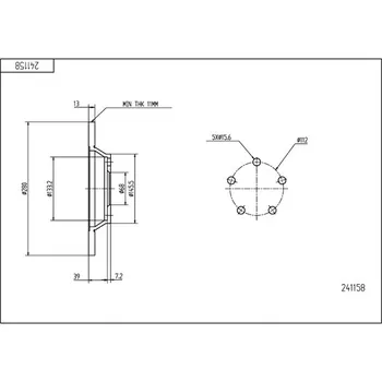Brzdový kotouč Brzdový kotouč HART 241 158