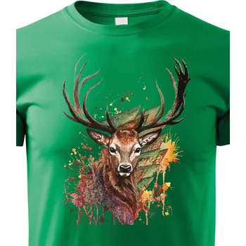 Chlapecké tričko Dětské tričko s jelenem, Barva Zelená, Velikost 110 cm/4 roky, Canvas Dětské tričko Bezvatriko.cz 1618