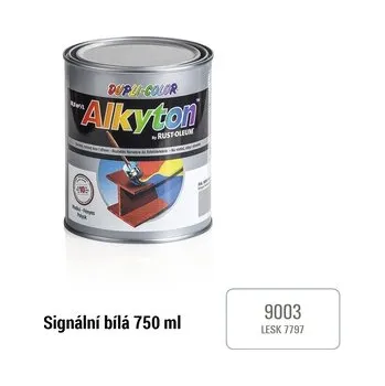 barva na kov Barva na kov rez i dřevo DUPLI-COLOR Alkyton signální bílá RAL9003 lesklá 750 ml