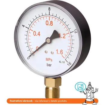 Pneumatics & Hydraulics Manometr stranový 0/160 bar - 100 mm - 1/2"