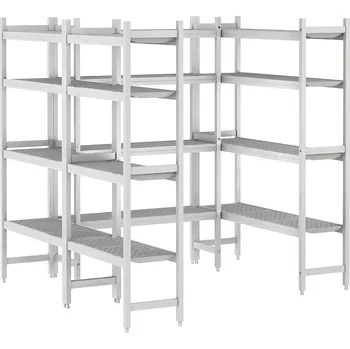 Vinotéka G.Gastro Regálová sestava hliníková (eloxovaná) - tvar U - hloubka: 360 mm