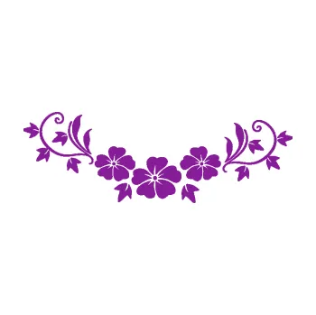 Samolepící dekorace Květina dekor 045 levá ibišky (14 - fialová) SAMOLEPKA NA AUTO, NÁLEPKA, FÓLIE, POLEP, TUNING, VLASTNÍ TEXT, TISK, AUTOSAMOLEPKY.cz, POLEPY, OBRÁZEK, LOGO, 3D STICKERS