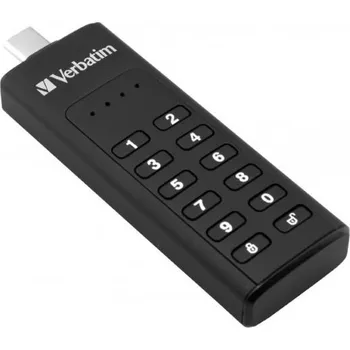 Příslušenství pro notebook VERBATIM USB C 3.1 Drive 64 GB - Keypad Secure (R:160/W:140 MB/s) GDPR