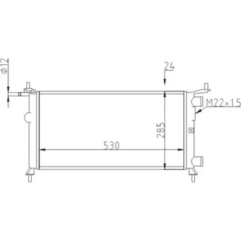 Chladič motoru Chladič, chlazení motoru HART 601 797