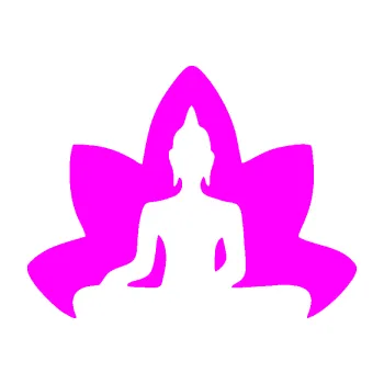 samolepka Budha 003 levá (72 - Fluorescentní růžová) SAMOLEPKA NA AUTO, NÁLEPKA, FÓLIE, POLEP, TUNING, VLASTNÍ TEXT, TISK, AUTOSAMOLEPKY.cz, POLEPY, OBRÁZEK, LOGO, 3D STICKERS