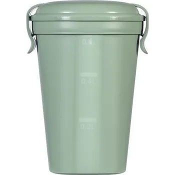 dětská jídelní sada CURVER Hrnek s víčkem Lunch&Go, zelená, 600 ml, plast, CURVER 249951 375522