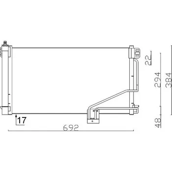 Výparník klimatizace Kondenzátor, klimatizace MAHLE AC 347 001S