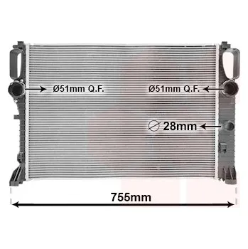 Chladič motoru Chladič, chlazení motoru VAN WEZEL 30002394