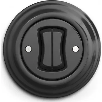 vypínač KliKlap - Vyrobeno v ČR Dvojitý vypínač v odstínu antracit Dvojitý střídavý č. 6+6 Jednoduchý