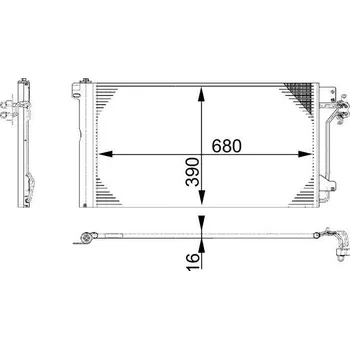 Výparník klimatizace Kondenzátor, klimatizace MAHLE AC 672 000S