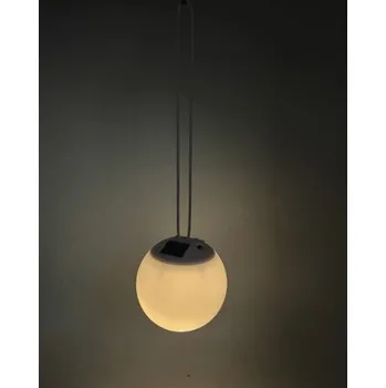 LED solární závěsné RGB osvětlení IP44 600mAh Ø 20cm bílé