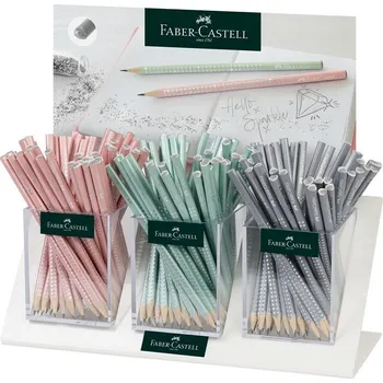 Grafitová tužka FABER-CASTELL grafitová tužka Grip Sparkle B, 144ks ve stojánku jaro