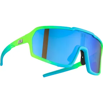 Cyklistická přilba Cyklistické brýle NEON ARIZONA, rámeček CRYSTAL YELLOW CYAN MAT, skla MIRROR BLUE CAT 3