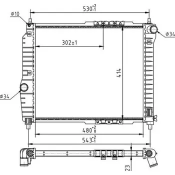 Chladič motoru Chladič, chlazení motoru HART 606 412