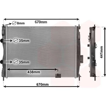 Chladič motoru Chladič, chlazení motoru VAN WEZEL 13002414