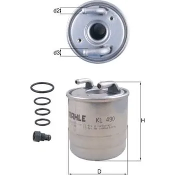 Palivový filtr Palivový filtr MAHLE KL 490D