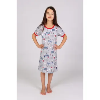 Dívčí noční košile EVONA Dívčí noční košile P1415 PSV 702, šedá