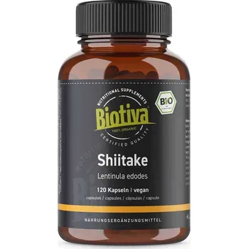 Přírodní produkt Biotiva Bio Shiitake 120 kapslí