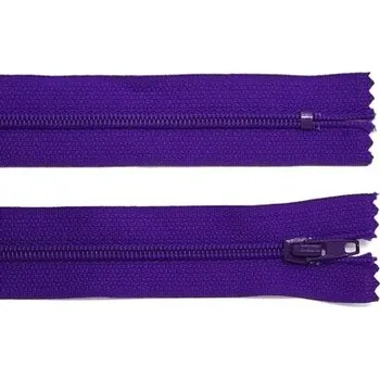 Zip plastový spirálový nedělitelný 4mm délka 50 cm barva 24 tmavě fialová