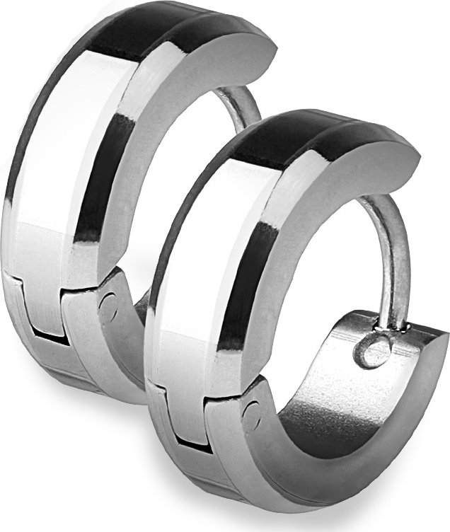 Šperky4U Ocelové náušnice - kroužky - OPN1270-ST