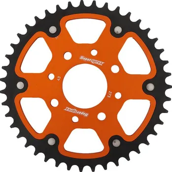 Řetězová sada pro motocykl Řetězová rozeta SUPERSPROX STEALTH RST-273:43-ORG oranžová 43 zubů, 520