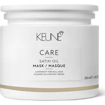 Vlasová regenerace Keune Care Satin Oil Mask maska pro hedvábnou jemnost a lesk 200 ml + Prodloužená možnost vrácení zboží do 30 dnů.