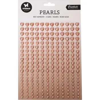 Samolepicí srdíčka Studio Light (240 ks) – růžové zlato