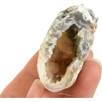 Sběratelství Achát peříčkový geoda z Brazílie 45g