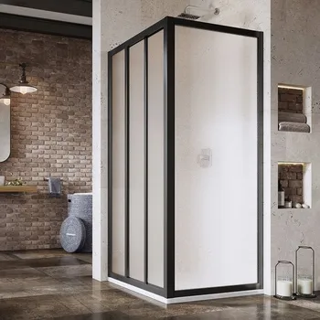 RAVAK Ravak: Pevná stěna Supernova APSS-75,80,90 940301R211 Černý GRAPE-sklo 900