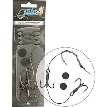 Rybářský háček KOÓS - Návazec dvojitý s trojháčky Combi vel. 6/0