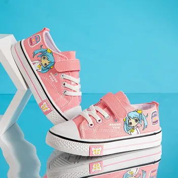 Dětská treková obuv Čína Dětské nízké plátěné tenisky (sneakers) - dívka Barva: Růžová, Velikost: 35 (22,5 cm)