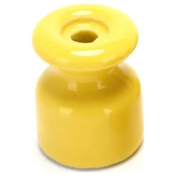 Keramická úchytka spirálového vodiče, žlutá