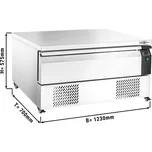 G.Gastro Kombinace lednice a mrazáku s 1 šuplíkem - 1,23 m - pro GN 1/1 - 113L