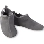 Wooline Kožené bačkory Mikuláš s kožešinou, pevná podrážka Velikost obuvi: 42