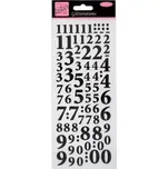 WEST DESIGN Samolepky třpytivé Čísla černá