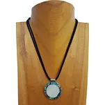 Náhrdelník bílý kruh s hvězdičkou