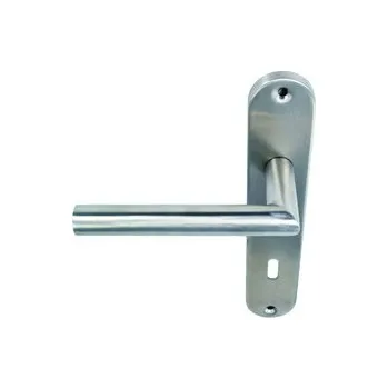 Dveřní kování Magg SSG001 Dveřní klika, zaoblený štítek, rozteč 90mm pro dveře 35-55mm