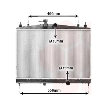 Motor automobilu Chladič, chlazení motoru VAN WEZEL 13012717