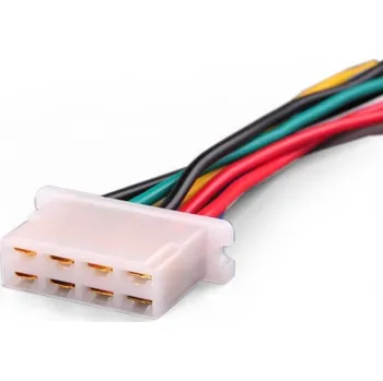 Auto elektroinstalace izolační kryt konektorů s 8ks dut..6,3mm+vodič