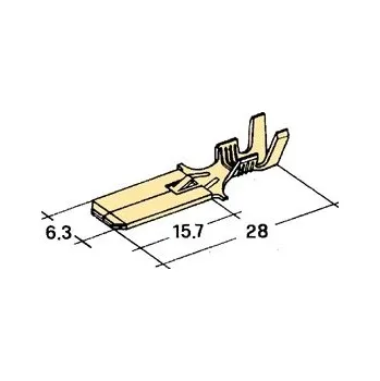 Auto elektroinstalace konektor 6,3mm 1-2,5mm kolík zajištěný