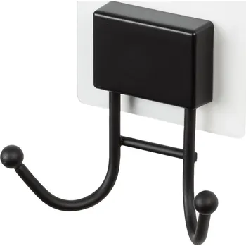 Držák na ručník Dvojitý samolepicí háček Compactor Bestlock Black Magic systém bez vrtání, nosnost až 3kg