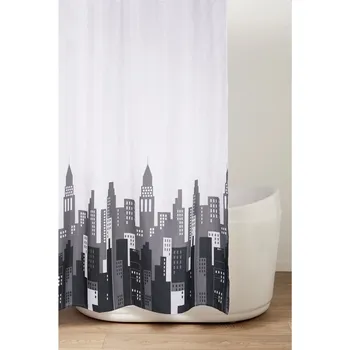 Tyč na sprchový závěs Sprchový závěs 180x200cm, polyester, město ZV030