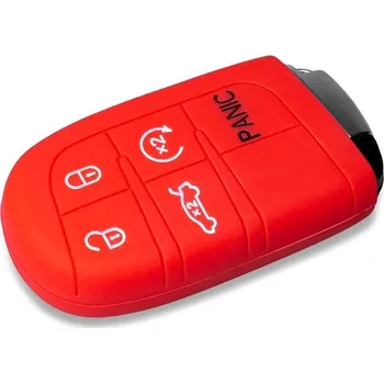 Escape6 ochranné silikonové pouzdro na klíč pro Dodge / Jeep barva červená